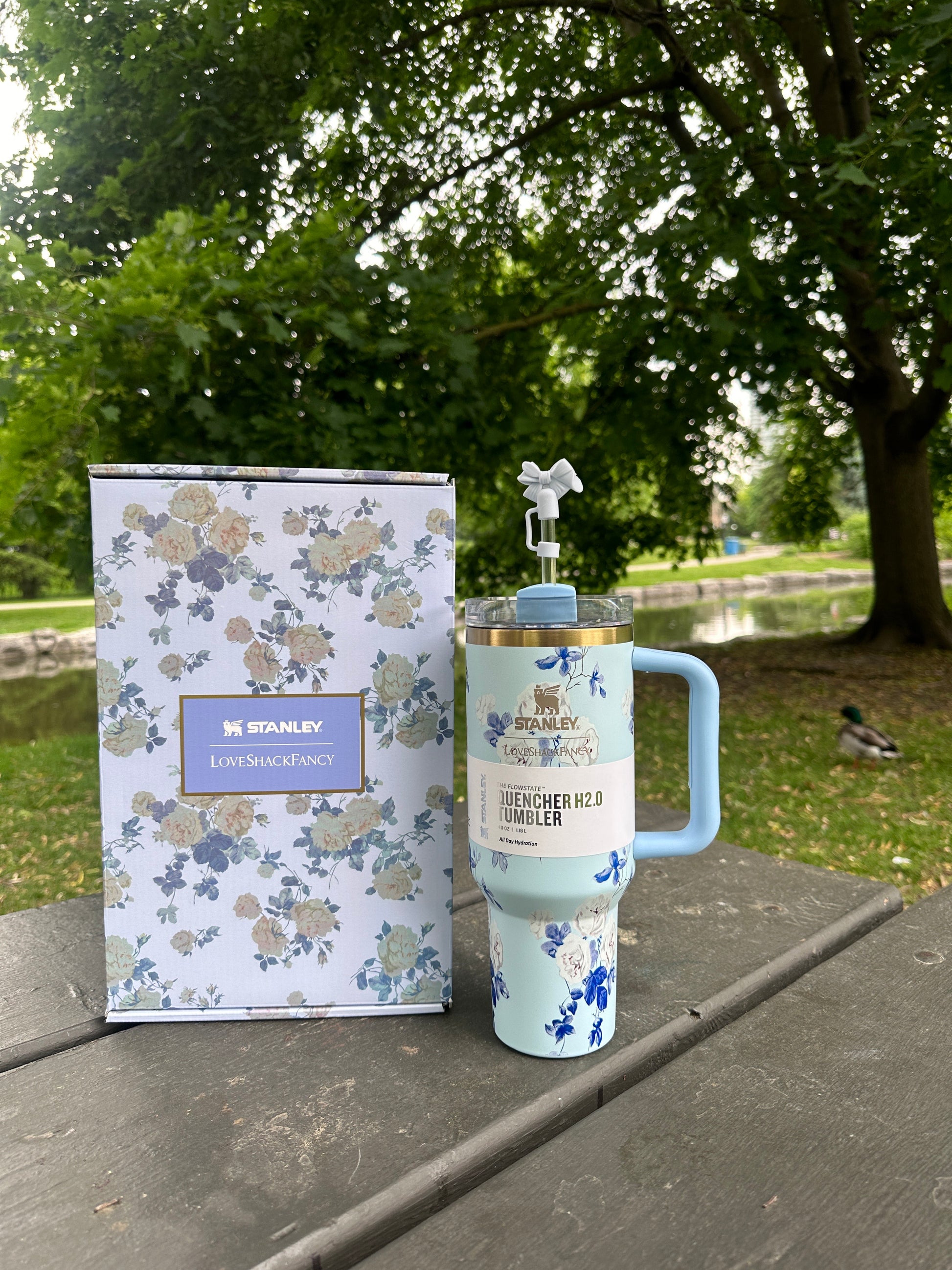 Stanley Dark Blue with Flower Design Sipper