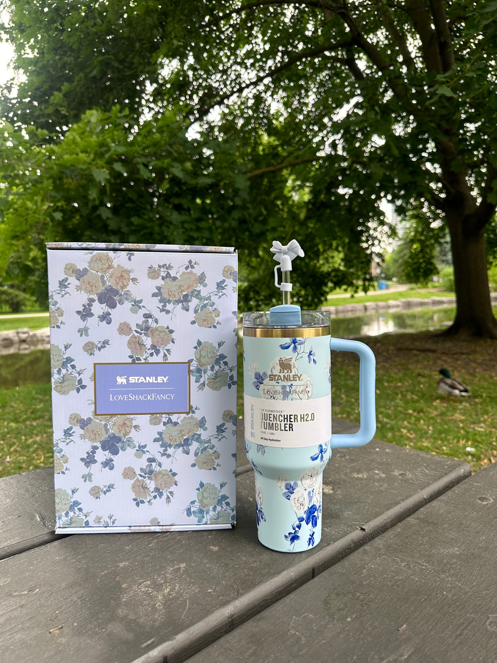 Stanley Dark Blue with Flower Design Sipper