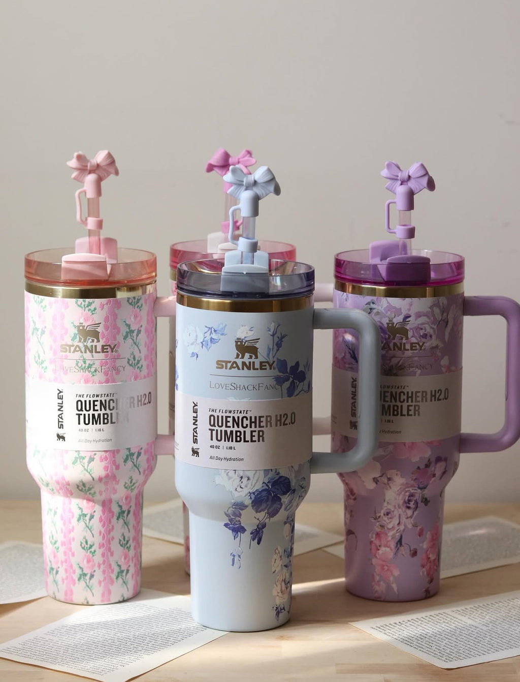 Stanley Dark Blue with Flower Design Sipper